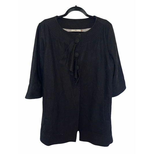 Coat-Buttoned/Short Sleeve Design-Black Colored By Mike & Chris