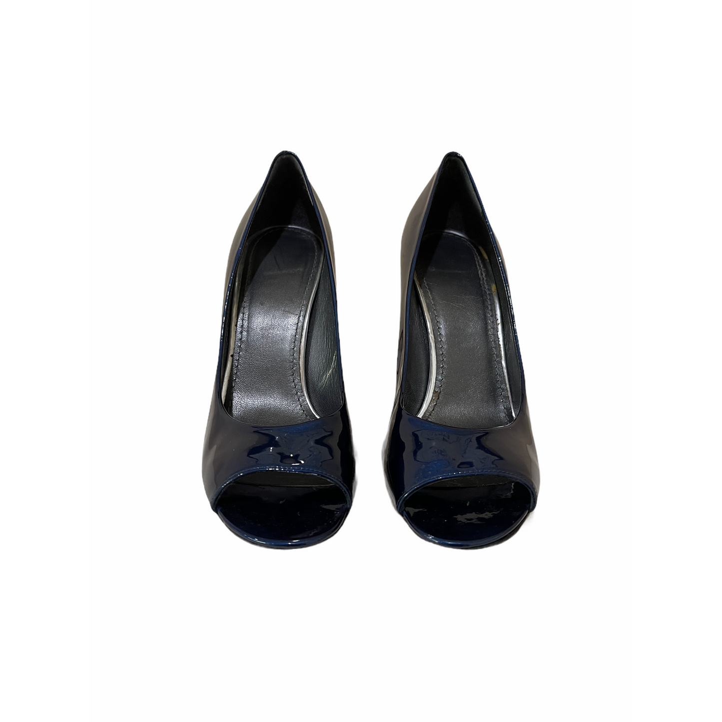 Heels-Open Toe-Navy Blue -By Stuart Weitzman