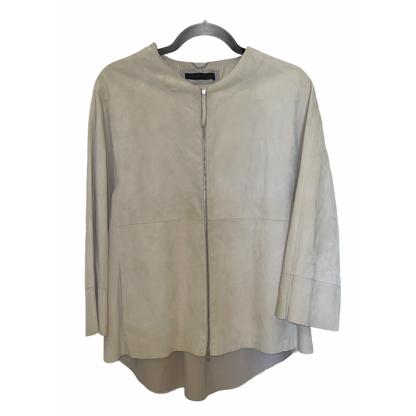 Jacket-Cream Suede Zip Up- By Fabiana Filippi