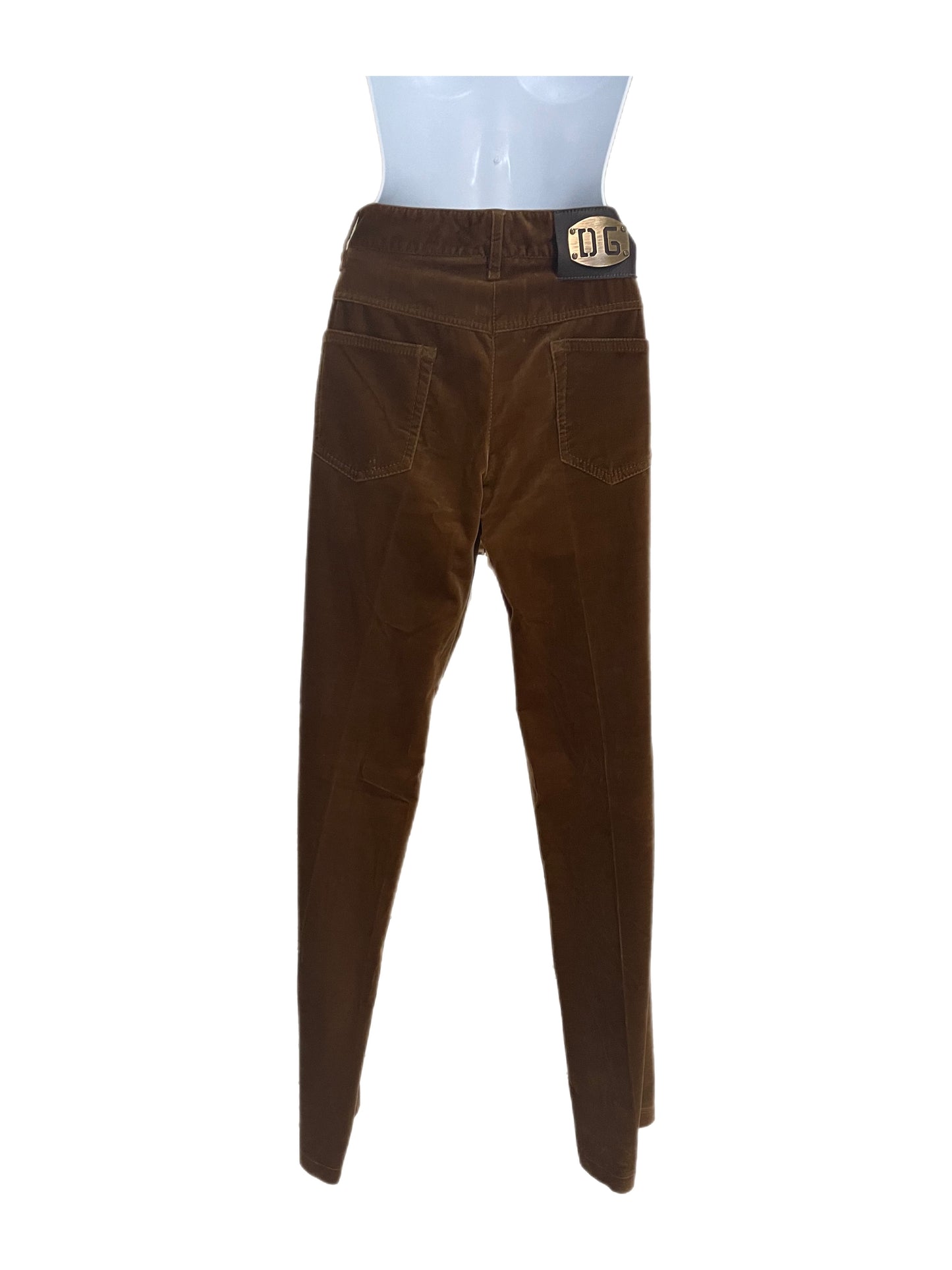 Pants-Brown Suede - By Dolce & Gabbana