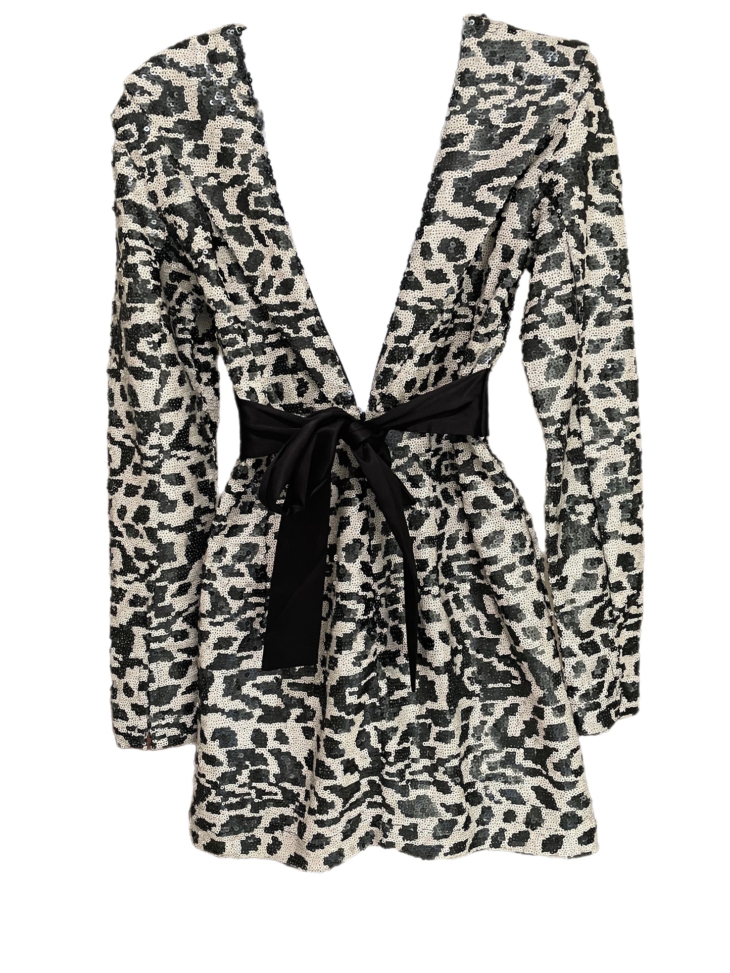 Dress-Black & Sliver Sequin 'Wanda' By ROTATE Birger Christensen (NWT)