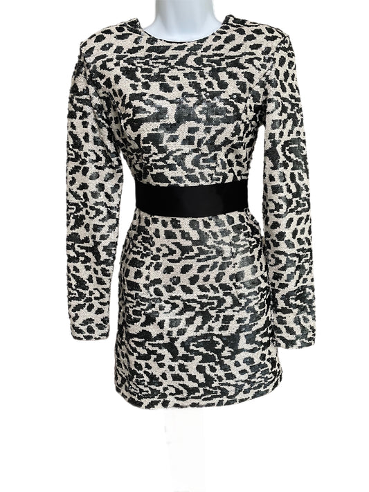 Dress-Black & Sliver Sequin 'Wanda' By ROTATE Birger Christensen (NWT)