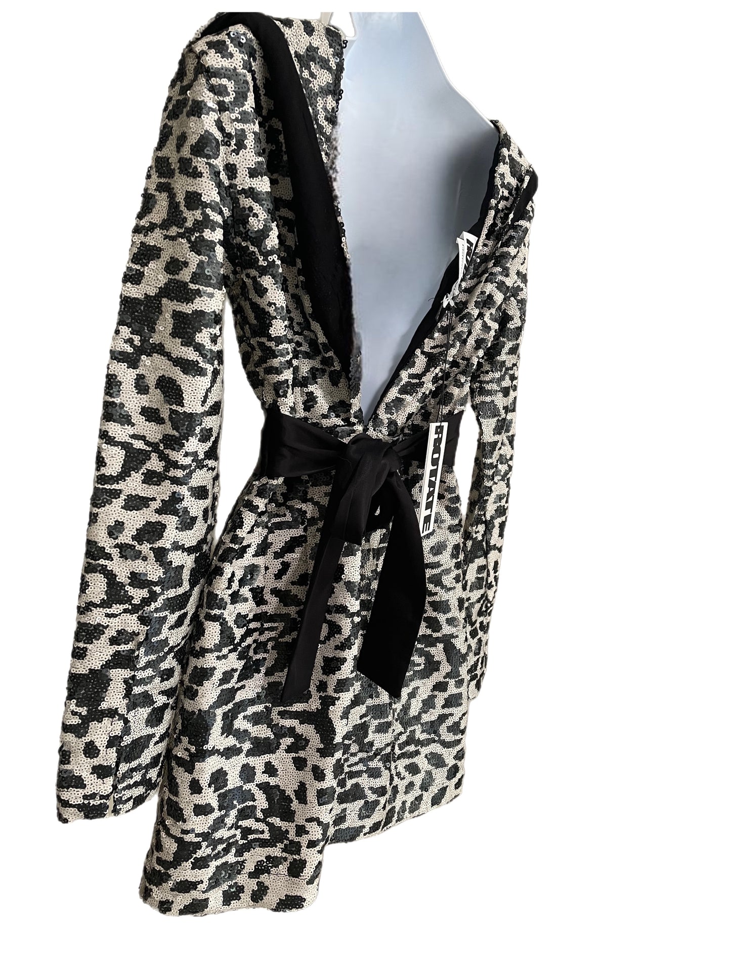 Dress-Black & Sliver Sequin 'Wanda' By ROTATE Birger Christensen (NWT)