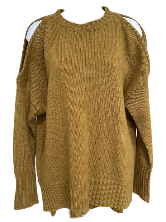 Sweater-Gold Coloring-Steffe Knit w/Open Shoulder Design By BCBG