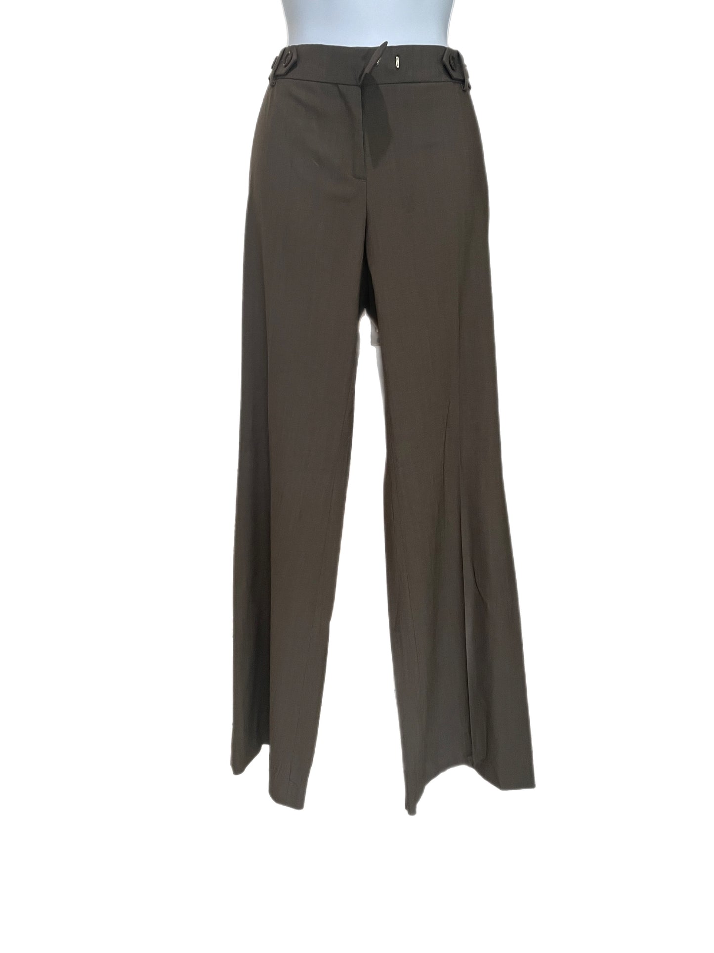 Pants-Slacks w/Straight legs-Heather Brown Wool Material-By Jaidan