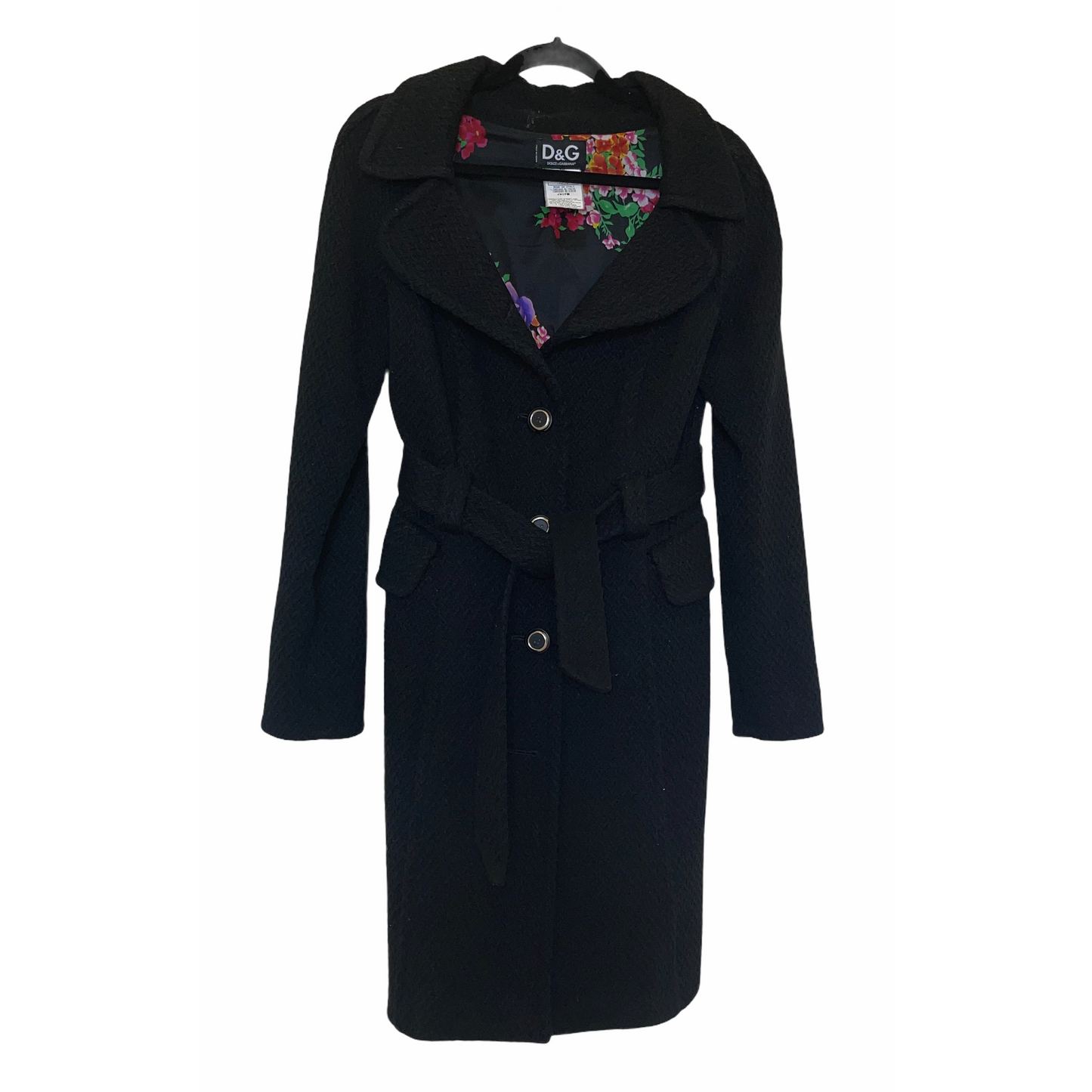 Coat- Button Up Design- Black Colored- By Dolce & Gabbana