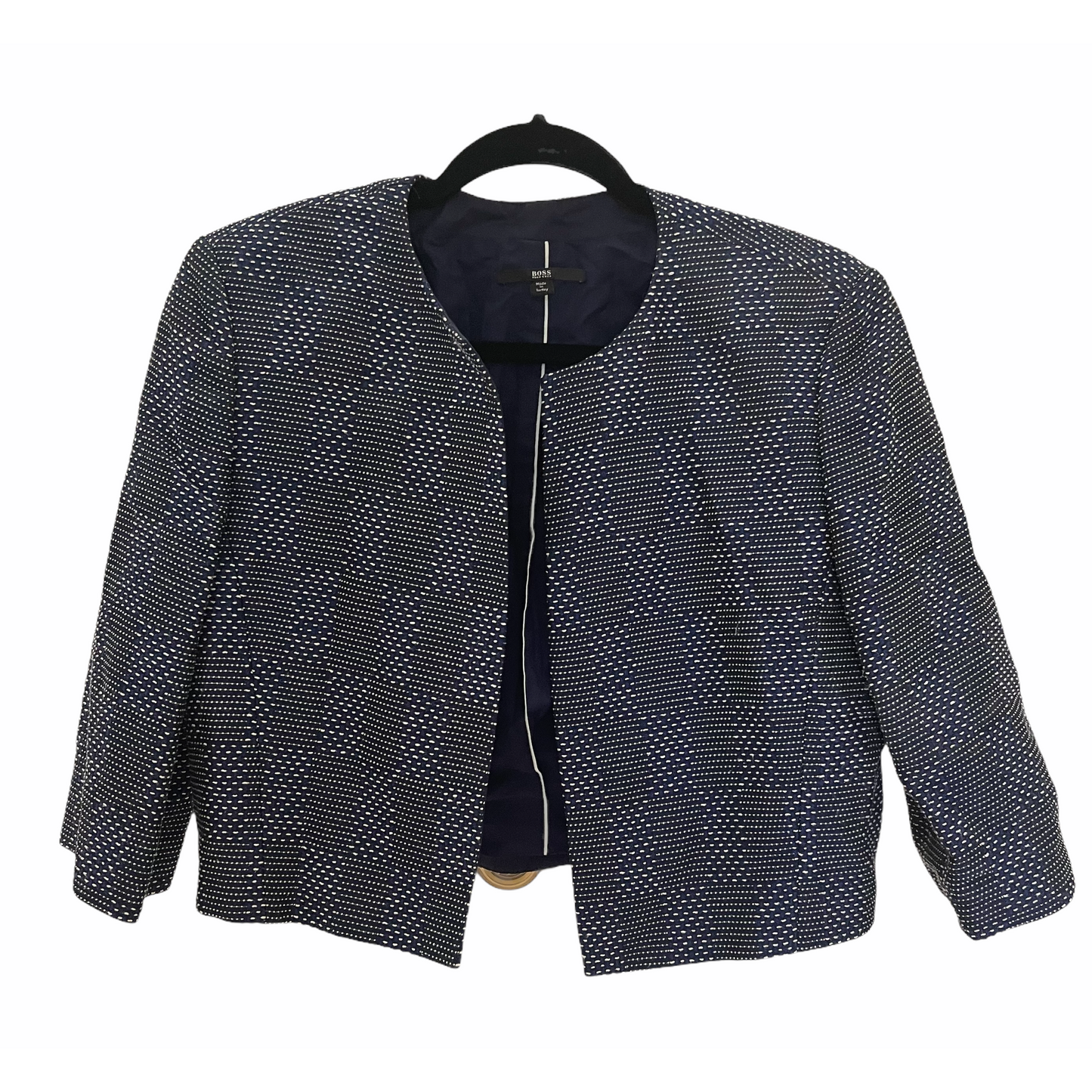 Jacket-Cropped-Navy Blue Coloring-By Hugo Boss