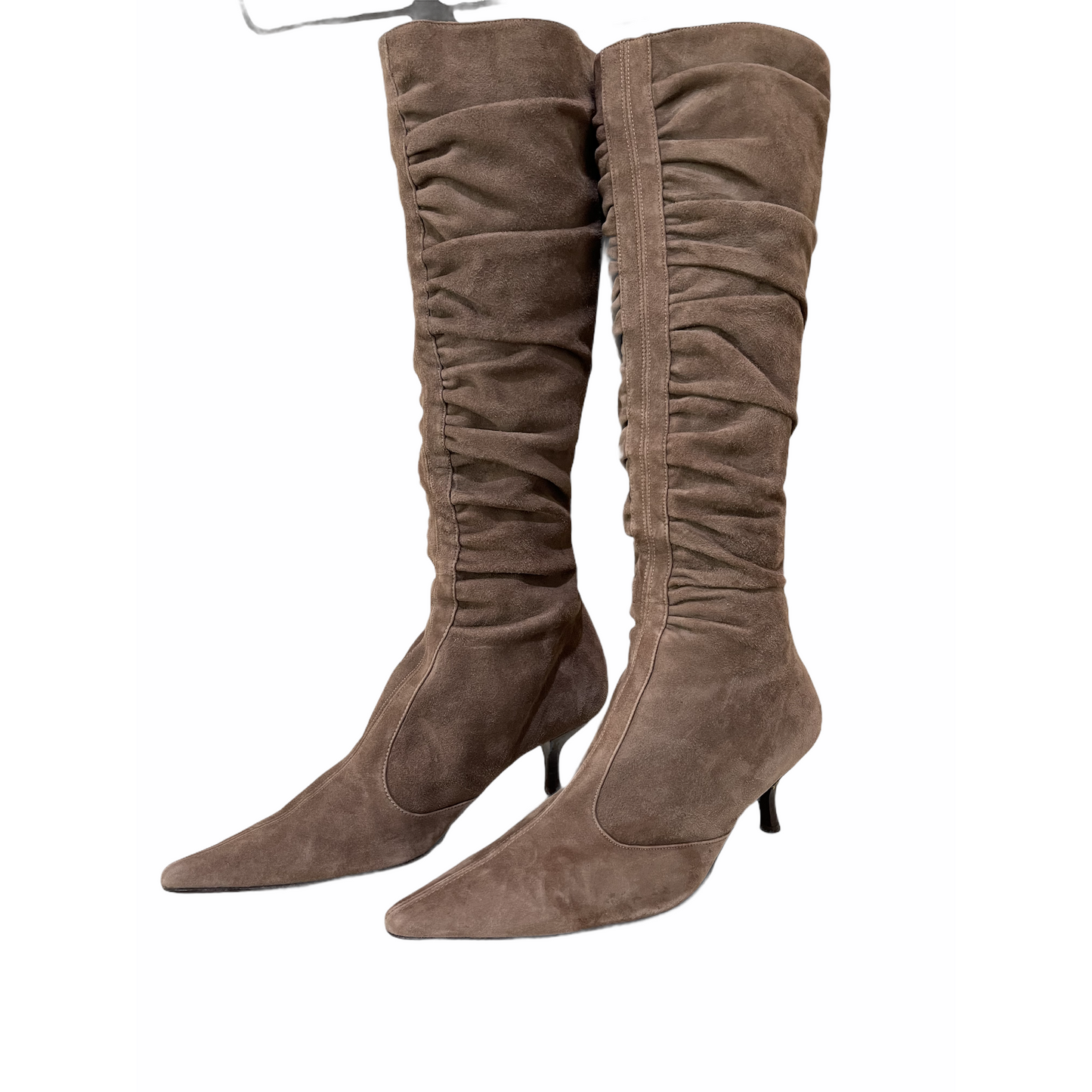 Heeled Boots-Light Brown Suede By Jigsaw