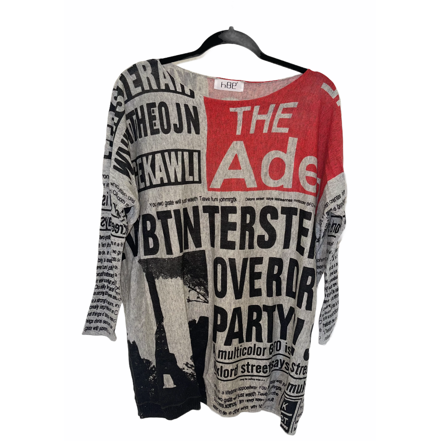 Sweater-Baggy-Knitted Fabric-Newspaper Design By Vogue of Eden