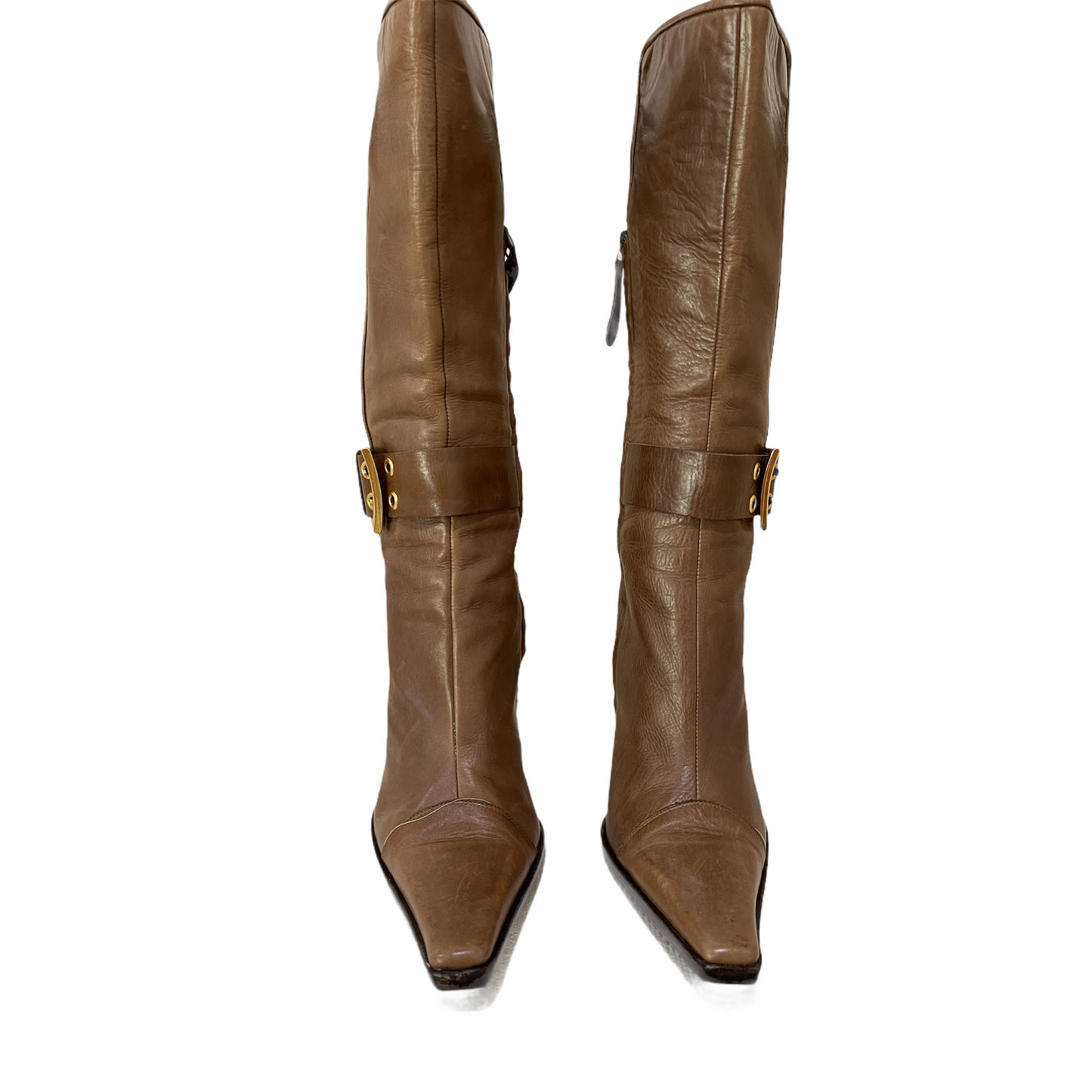 Heeled Boots-Brown Leather-By Vicini