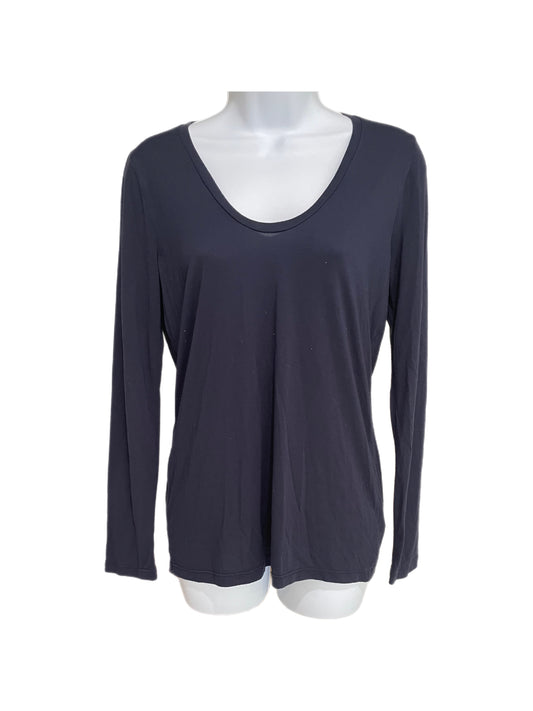 Shirt-Breathable Long Sleeve-Navy Blue Color-By Splendid