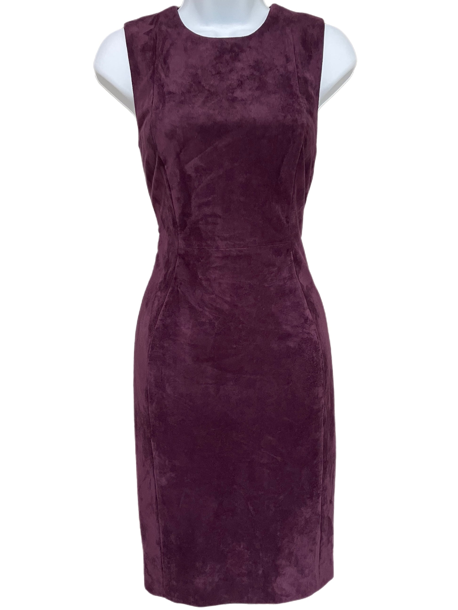 velvet calvin klein dress Calvin Klein Purple Suede Pencil Dress