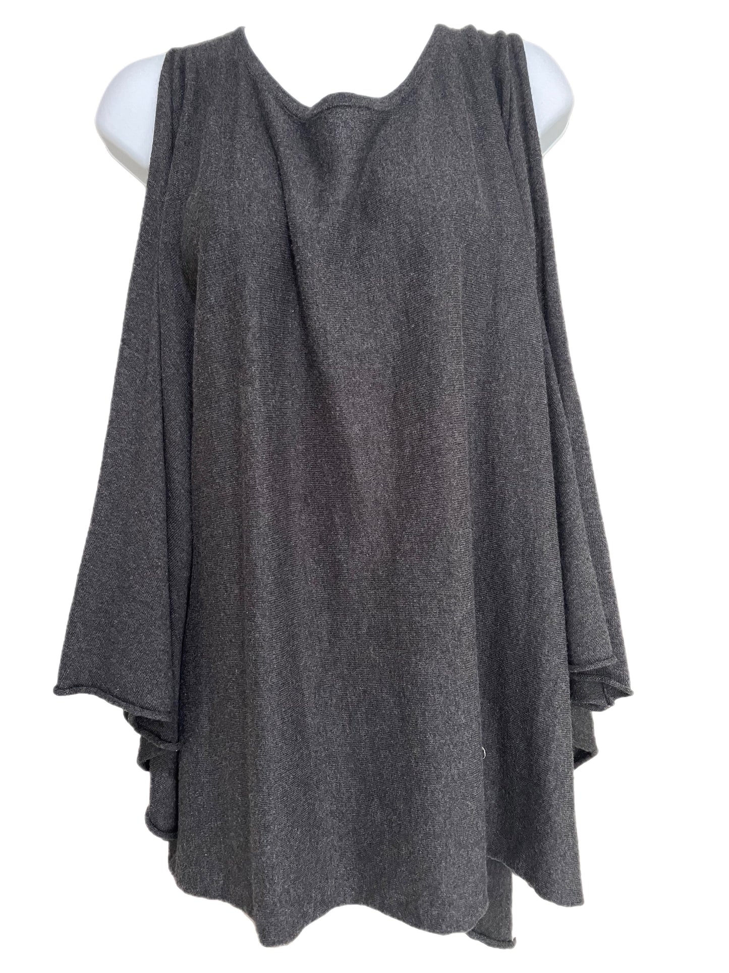 Shirt-Poncho Style w/ Oversized Armholes- Gray Colored- By Max Studio